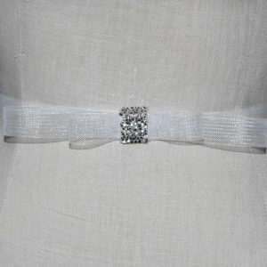 Bow & Crystal Sash
