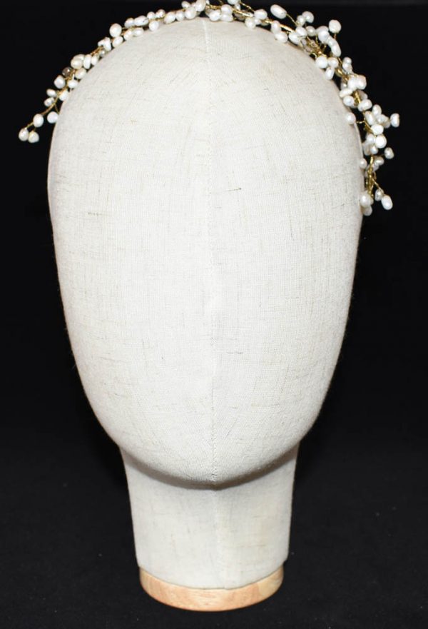 Gold Freshwater Pearl headpiece - Image 2