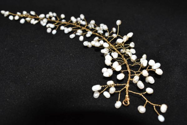 Gold Freshwater Pearl headpiece - Image 4
